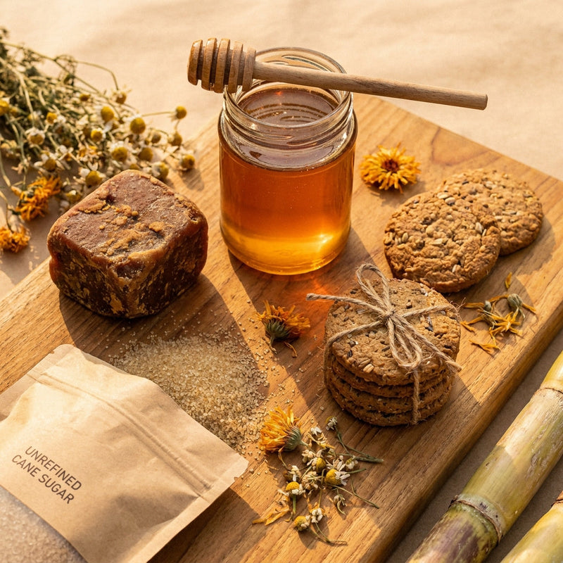 Honey,Sugar,Jaggery & Biscuit