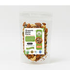 Assorted mixed dry fruits including almonds, cashews, raisins, and seeds from Punjab farm, organic and fresh
