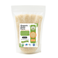 A bowl of aromatic organic Basmati rice from Punjab farm, showcasing long grains and natural texture