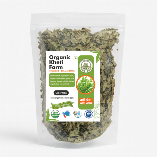 Fresh organic dried curry leaves from Punjab farm, natural and aromatic for cooking and health benefits