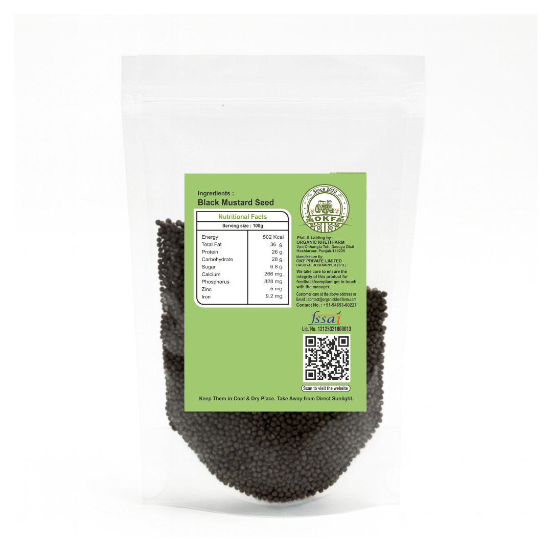 Organic Black Mustard Seeds - 100Gm - image 2