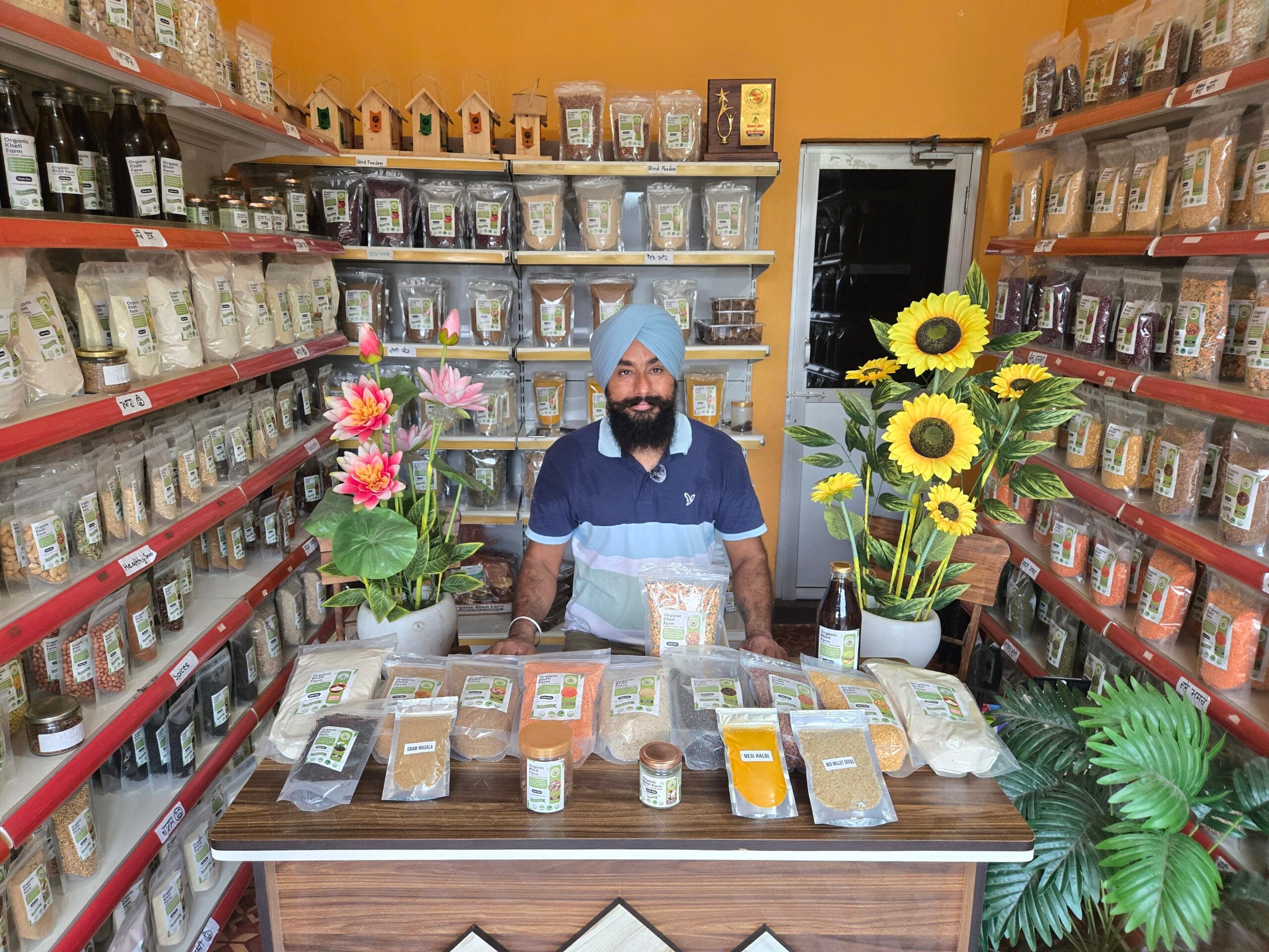 Colorful organic Rakhi hamper with traditional Indian festive packaging from Punjab farm