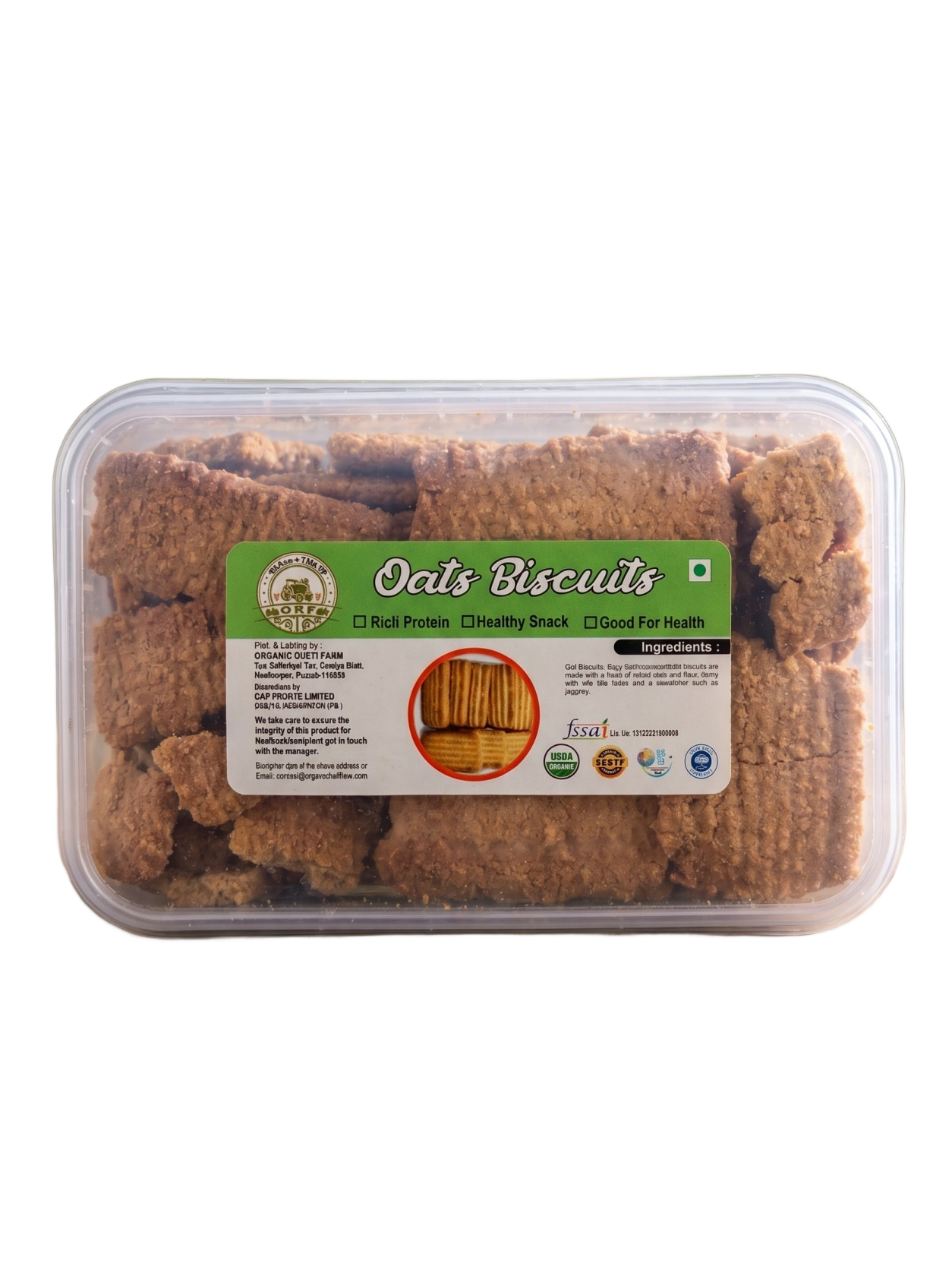 Organic Oats Biscuit with Jaggery Powder & Desi Ghee