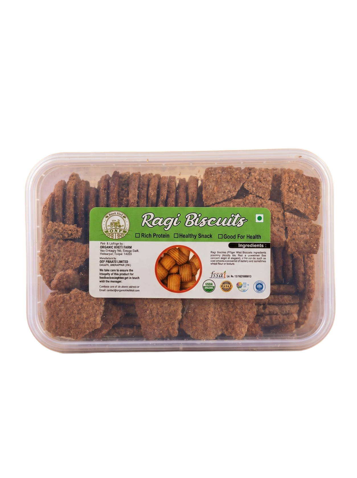 Organic Ragi Biscuit with Jaggery Powder & Desi Ghee
