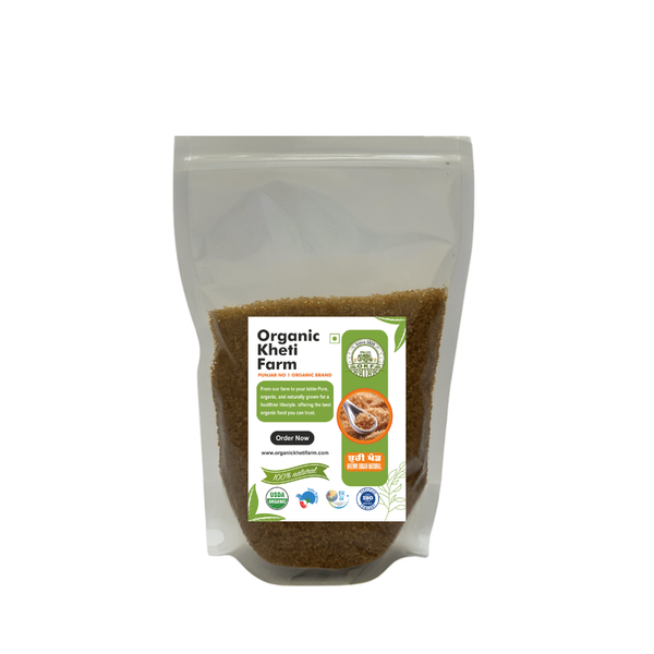 Organic brown sugar crystals from Punjab farm, natural unrefined sugar for healthy cooking and baking