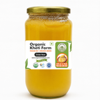 Golden jar of organic desi cow ghee from Punjab farm, showcasing purity and traditional packaging