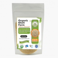 Close-up of unpolished organic barnyard millet grains from Punjab farm, highlighting natural texture and purity