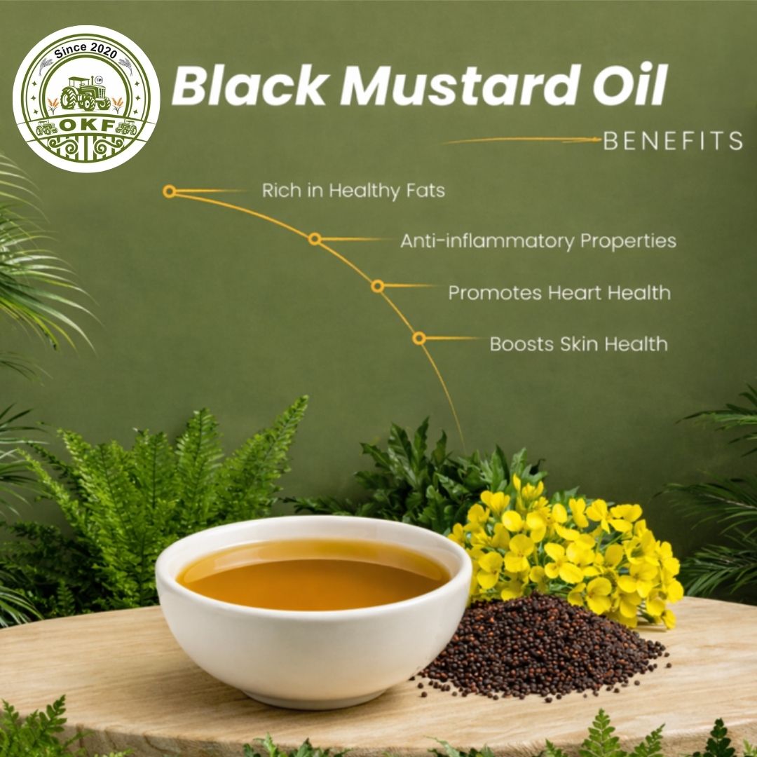 Organic Cold Pressed Black Mustard OIL 1 Ltr - image 3