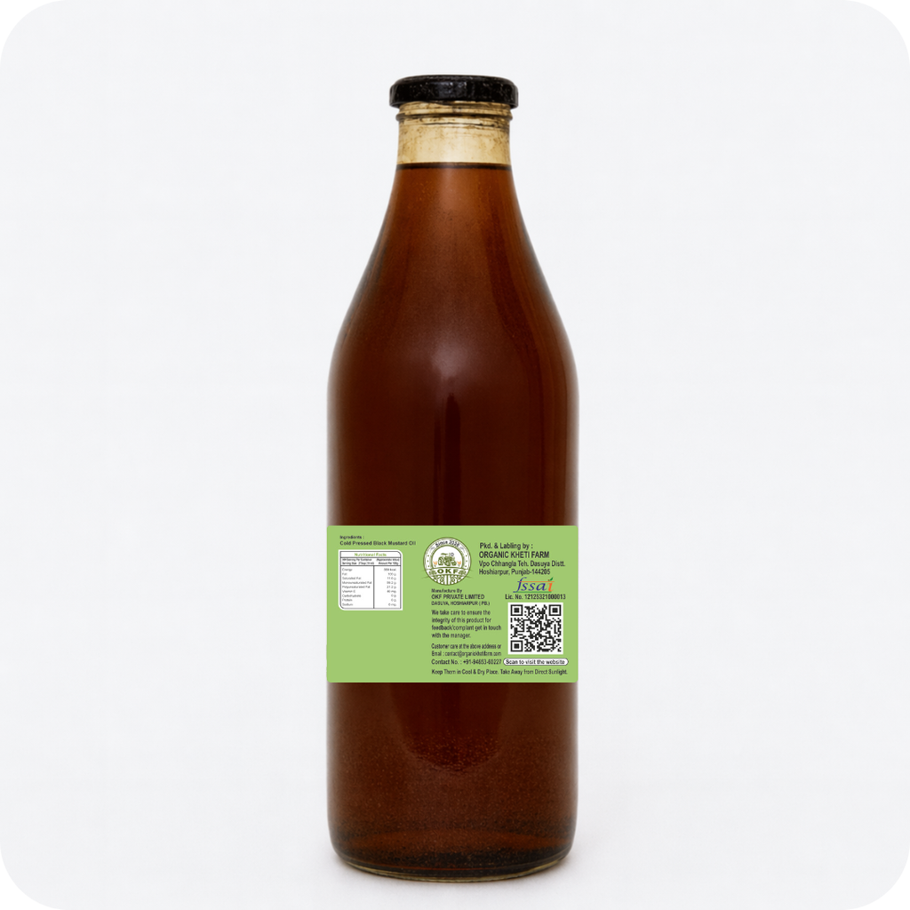 Organic Cold Pressed Black Mustard OIL 1 Ltr - image 2