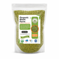 Fresh organic green moong dal from Punjab farm, unpolished, sun-dried, and pesticide-free, ideal for healthy cooking and sprouting.